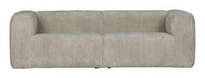 WOOOD Bank 'Bean' 3,5-zits, Rib, kleur Naturel