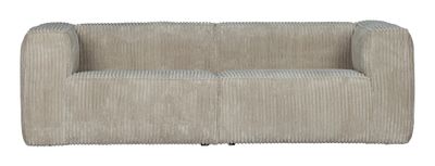 WOOOD Bank 'Bean' 3,5-zits, Rib, kleur Naturel