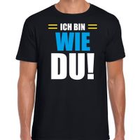 Apres ski t-shirt Ich bin wie du zwart heren - Wintersport shirt - Foute apres ski outfit