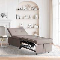 Slaapbank Taupe 194 x 67 x 37 cm Stof