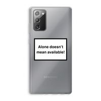 Alone: Samsung Galaxy Note 20 / Note 20 5G Transparant Hoesje