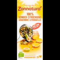 Zonnatura Bio 100% Gember Citroengras 20 Zakjes 30 g bij Jumbo