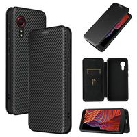 Samsung Galaxy Xcover 5 Flip Case - Carbon Fiber - Zwart