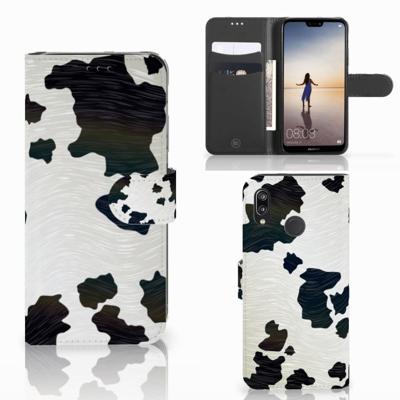 Huawei P20 Lite | Telefoonhoesje | Met pasjeshouder | Koeienvlekken
