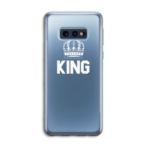 King zwart: Samsung Galaxy S10e Transparant Hoesje