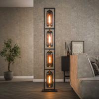 LifestyleFurn Vloerlamp 'Jaida' 4-lamps, smoke-glas LifestyleFurn Vloerlamp 'Jaida' 4-lamps, smoke-glas