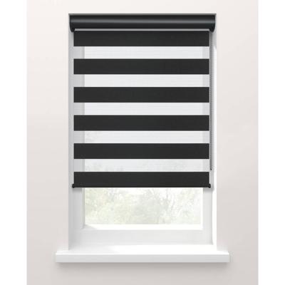 Leen Bakker - Fenstr Duo Rolgordijn Planos Lichtdoorlatend - 15048 - Polyester - Zwart - 120x10x10 Cm