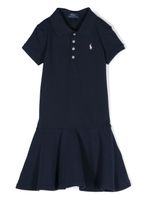 POLO RALPH LAUREN KIDS robe-polo à manches courtes - Bleu - thumbnail