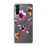Geschilderde bloemen: Samsung Galaxy S21 Plus Transparant Hoesje Geschilderde bloemen: Samsung Galaxy S21 Plus Transparant Hoesje