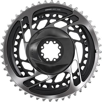 SRAM Chain ring red axs 33/46t. alu polar grey