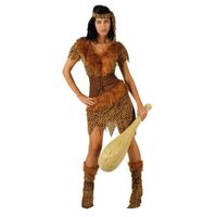 Holbewoonster/cavewoman Ayla verkleed kostuum/jurk dames - thumbnail