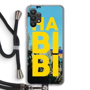 Habibi Majorelle : Samsung Galaxy A32 5G Transparant Hoesje met koord