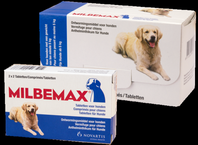 Milbemax Tabletten Hond Groot 4 Tabl. 5-75Kg