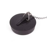 Afvoerstop - 44 mm - gootsteen dop - gootsteenstopper - met RVS ketting 30 cm - thumbnail