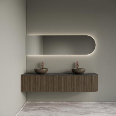 Badkamermeubelset Gliss Design Alluro 180 cm Links Ash Grey
