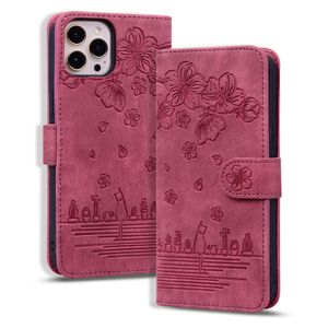 iPhone XS hoesje - Bookcase - Koord - Pasjeshouder - Portemonnee - Camerabescherming - Bloemenpatroon - Kunstleer - Bordeaux Rood