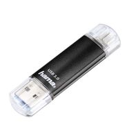 Hama FlashPen Laeta Twin USB-stick smartphone/tablet Zwart 128 GB USB 3.2 Gen 1 (USB 3.0), Micro-USB 2.0