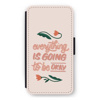 Optimistic flower girl: iPhone 12 mini Flip Hoesje