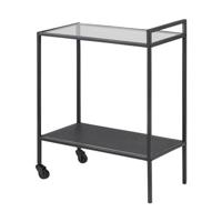 Lisomme Vic houten keuken trolley zwart - 60 x 75 cm