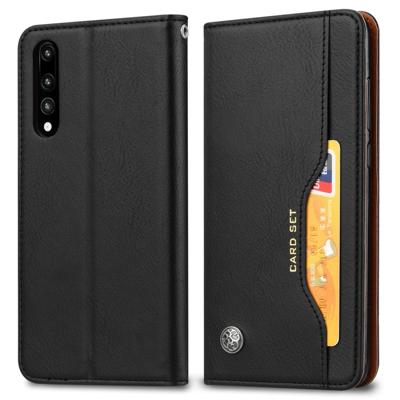 Kneed huid textuur horizontale Flip lederen case voor Huawei P30 met fotolijst & houder & card slots & portemonnee (zwart)