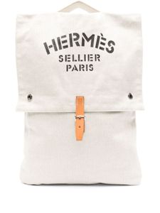 Hermès Pre-Owned sac cabas Sellier en toile - Tons neutres