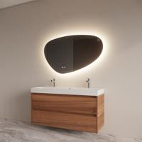 Badmeubelset BWS Riga Met Lako Wastafel Wit 120 cm Walnoot Boss & Wessing