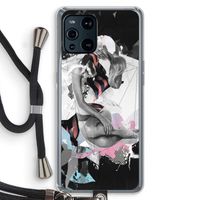 Camouflage de sommeil: Oppo Find X3 Transparant Hoesje met koord