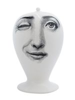 Fornasetti face print vase - Blanc