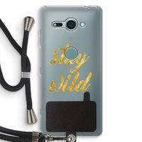 Stay wild: Sony Xperia XZ2 Compact Transparant Hoesje met koord