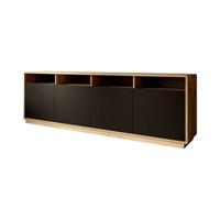 Meubella Dressoir Acuna - Mat zwart - Eiken - 238 cm - thumbnail