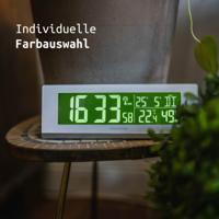 Fackelmann hoogwaardige digitale radiogestuurde klok/wekker/thermometer wit