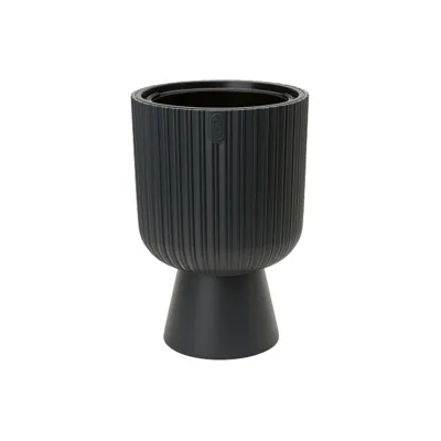 Vita bloempot Mika op voet 30 antraciet