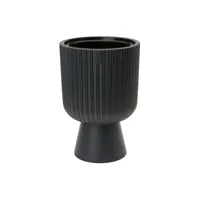 Vita bloempot Mika op voet 30 antraciet