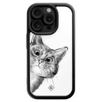 iPhone 14 Pro zwarte case - Kat kiekeboe