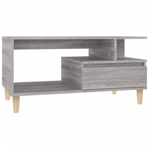 vidaXL Salontafel 90x49x45 cm bewerkt hout grijs sonoma