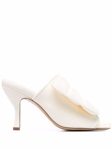 GIABORGHINI mules matelassées en cuir - Blanc