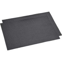 2x Rechthoekige placemats zwart geweven 29 x 43 cm