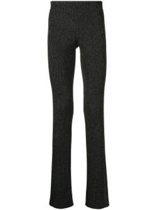 Dion Lee pantalon évasé en maille nervurée - Noir