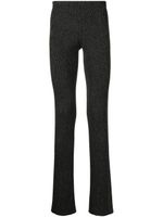 Dion Lee pantalon évasé en maille nervurée - Noir