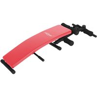 Physionics- Sit Up Bank met beenfixatie, inklapbaar, 5-voudig verstelbaar, 60-72 cm, staal, rood, buikspiertrainer, t...