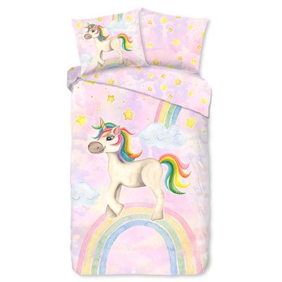 Kinderdekbedovertrek Katoen - 140x200 cm / Roze - Dessin: Sterren - Good Morning - Dekbed-Discounter.nl Kinderdekbedovertrek Katoen - 140x200 cm / Roze - Dessin: Sterren - Good Morning - Dekbed-Discounter.nl