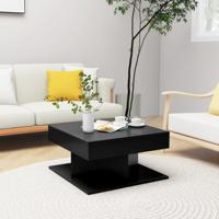 808369 Salontafel Zwart 57x57x30 cm Bewerkt hout