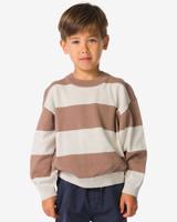051 Kindertrui Strepen Bruin (bruin)