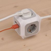 Brennenstuhl ALEA-Power socket kubus 4-voudig (met 1,4 m kabel en kinderbeveiliging) - 1150100 - thumbnail