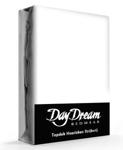 Day Dream Topper Hoeslakens Katoen Wit-90 x 220 cm