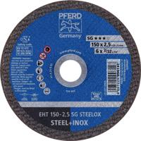 PFERD TOOLS EHT 150-2,5 SG STEELOX 61100150 Doorslijpschijf recht 150 mm 25 stuk(s) RVS, Staal