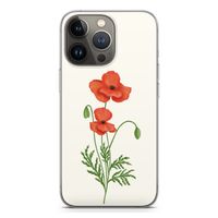 Red poppy: iPhone 13 Pro Transparant Hoesje Red poppy: iPhone 13 Pro Transparant Hoesje
