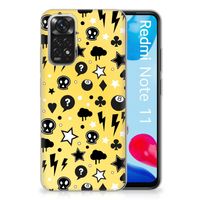 Silicone Back Case Xiaomi Redmi 10 | Redmi Note 11 4G Punk Geel - thumbnail