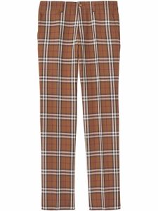 Burberry pantalon de costume à carreaux - Marron