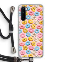 Pink donuts: OnePlus Nord Transparant Hoesje met koord